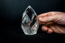 AAA-Grade Water-Clear Quartz Flame Sculpture – Hand-Faceted Self-Standing Crystal (11 oz) - E2D Crystals & Minerals