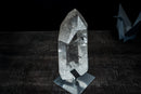 Large Clear Quartz Point on Custom Stand – High-Clarity Polished Crystal from Diamantina, Brazil (11 in | 9 lb) - E2D Crystals & Minerals