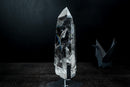 Collector Lemurian Quartz Point from Diamantina – Water-Clear Crystal with Golden Rutile (19 in | 14 lb) - E2D Crystals & Minerals