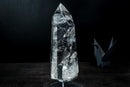 Collector Lemurian Quartz Point from Diamantina – Water-Clear Crystal with Golden Rutile (19 in | 14 lb) - E2D Crystals & Minerals
