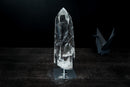 Collector Lemurian Quartz Point from Diamantina – Water-Clear Crystal with Golden Rutile (19 in | 14 lb) - E2D Crystals & Minerals