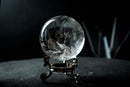 Natural Water-Clear Quartz Sphere – AAA-Grade Crystal Ball with Internal Rainbows from Diamantina, Brazil (2.8 in) - E2D Crystals & Minerals