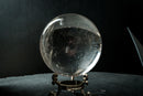AAA-Grade Natural Water-Clear Quartz Sphere – 97%+ Flawless Lemurian Crystal Ball from Diamantina (90 mm | 2 Lb) - E2D Crystals & Minerals