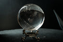 AAA-Grade Natural Water-Clear Quartz Sphere – 97%+ Flawless Lemurian Crystal Ball from Diamantina (90 mm | 2 Lb) - E2D Crystals & Minerals