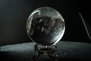 AAA-Grade Natural Water-Clear Quartz Sphere – 97%+ Flawless Lemurian Crystal Ball from Diamantina (90 mm | 2 Lb) - E2D Crystals & Minerals