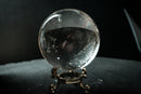 AAA-Grade Natural Water-Clear Quartz Sphere – 97%+ Flawless Lemurian Crystal Ball from Diamantina (90 mm | 2 Lb) - E2D Crystals & Minerals