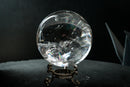 Large Water-Clear Quartz Sphere with Vivid Natural Rainbows – AAA Rainbow Generator Crystal Ball from Diamantina (95 mm | 2.3 lb) - E2D Crystals & Minerals