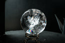 Large Water-Clear Quartz Sphere with Vivid Natural Rainbows – AAA Rainbow Generator Crystal Ball from Diamantina (95 mm | 2.3 lb) - E2D Crystals & Minerals