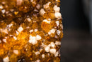 AAA Golden Orange Citrine Cluster with Flower Stalactites, Calcite & Sparkly Druzy – Self-Standing Cut Base (3.4 lb) - E2D Crystals & Minerals