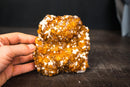 AAA Golden Orange Citrine Cluster with Flower Stalactites, Calcite & Sparkly Druzy – Self-Standing Cut Base (3.4 lb) - E2D Crystals & Minerals