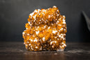 AAA Golden Orange Citrine Cluster with Flower Stalactites, Calcite & Sparkly Druzy – Self-Standing Cut Base (3.4 lb) - E2D Crystals & Minerals