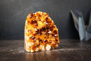 Citrine Crystal Cluster Wood – Deep Orange Gemmy Points, Self-Standing Cut Base (1.5 kg | 3.4 lb) - E2D Crystals & Minerals