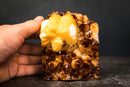 Madeira Citrine Cluster with Large Sculptural Calcite Crystal – Deep Orange Druzy, Self-Standing - 3.3 Lb. - E2D Crystals & Minerals
