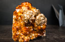 Collector-Grade Wood Citrine Cluster with Calcite-Covered Quartz Stalactites and Goethite Inclusions - 4.8 Lb. - E2D Crystals & Minerals