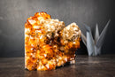 Collector-Grade Wood Citrine Cluster with Calcite-Covered Quartz Stalactites and Goethite Inclusions - 4.8 Lb. - E2D Crystals & Minerals