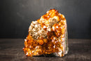Collector-Grade Wood Citrine Cluster with Calcite-Covered Quartz Stalactites and Goethite Inclusions - 4.8 Lb. - E2D Crystals & Minerals