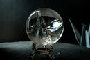 AAA Water-Clear Quartz Sphere with Vivid Natural Rainbows – Rainbow Generator Crystal Ball from Diamantina, Brazil (92 mm | 2.1 lb) - E2D Crystals & Minerals