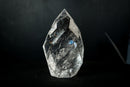 Sculptural Water-Clear Quartz Flame – Hand-Faceted Crystal with Brilliant Internal Rainbows - Self-Standing (1.7 lb) - E2D Crystals & Minerals
