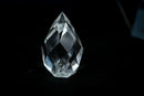AAA-Grade Water-Clear Quartz Flame Sculpture – Hand-Faceted Self-Standing Crystal (Small Size: 11 oz) - E2D Crystals & Minerals