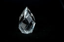 AAA-Grade Water-Clear Quartz Flame Sculpture – Hand-Faceted Self-Standing Crystal (Small Size: 11 oz) - E2D Crystals & Minerals