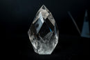 AAA-Grade Water-Clear Quartz Flame Sculpture – Hand-Faceted Self-Standing Crystal (11 oz) - E2D Crystals & Minerals