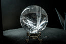 High-Grade Water-Clear Quartz Sphere with Natural Rainbows – Diamantina Crystal Ball - E2D Crystals & Minerals