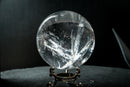 High-Grade Water-Clear Quartz Sphere with Natural Rainbows – Diamantina Crystal Ball - E2D Crystals & Minerals