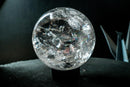 Large Water-Clear Quartz Sphere with Vivid Rainbows – Natural High-Grade Diamantina Crystal Ball (5 In, 5.3 Lb.) - E2D Crystals & Minerals
