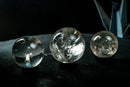Set of 3 Water-Clear Lemurian Quartz Spheres – AAA-Grade – Natural Crystal Ball Wholesale Lot (1.2 lb) - E2D Crystals & Minerals