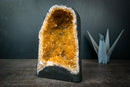 Small Citrine Geode with Deep Orange Crystal Points – Natural Abundance & Merchant Stone from Brazil (7.2 lb) - E2D Crystals & Minerals