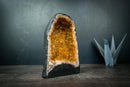 Small Citrine Geode with Deep Orange Crystal Points – Natural Abundance & Merchant Stone from Brazil (7.2 lb) - E2D Crystals & Minerals