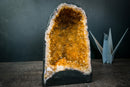 Small Citrine Geode with Deep Orange Crystal Points – Natural Abundance & Merchant Stone from Brazil (7.2 lb) - E2D Crystals & Minerals
