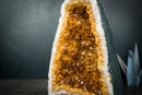 Deep Orange Citrine Geode – Citrine Crystal Cathedral, Abundance & Merchant Stone (15.5 lb | 11 In.) - E2D Crystals & Minerals
