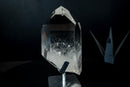 AAA Water-Clear Lemurian Quartz Crystal Point – Optical-Clarity Termination on Custom Stand, Brazil | 5 Lb - E2D Crystals & Minerals