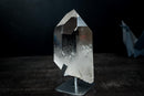 AAA Water-Clear Lemurian Quartz Crystal Point – Optical-Clarity Termination on Custom Stand, Brazil | 5 Lb - E2D Crystals & Minerals