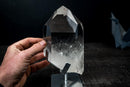 AAA Water-Clear Lemurian Quartz Crystal Point – Optical-Clarity Termination on Custom Stand, Brazil | 5 Lb - E2D Crystals & Minerals