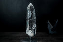 Collector Lemurian Quartz Point from Diamantina – Water-Clear Crystal with Golden Rutile (19 in | 14 lb) - E2D Crystals & Minerals