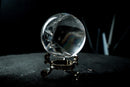 Natural Water-Clear Quartz Sphere – AAA-Grade Crystal Ball with Internal Rainbows from Diamantina, Brazil (2.8 in) - E2D Crystals & Minerals