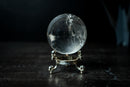 Natural Water-Clear Quartz Sphere – AAA-Grade Crystal Ball with Internal Rainbows from Diamantina, Brazil (2.8 in) - E2D Crystals & Minerals