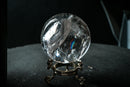 AAA-Grade Natural Water-Clear Quartz Sphere – 90%+ Flawless Rainbow Generator Crystal Ball from Diamantina (72mm | 460 g) - E2D Crystals & Minerals