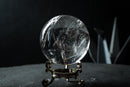 AAA-Grade Natural Water-Clear Quartz Sphere – 90%+ Flawless Rainbow Generator Crystal Ball from Diamantina (72mm | 460 g) - E2D Crystals & Minerals