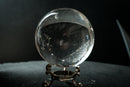 AAA-Grade Natural Water-Clear Quartz Sphere – 97%+ Flawless Lemurian Crystal Ball from Diamantina (90 mm | 2 Lb) - E2D Crystals & Minerals