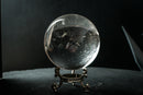 AAA-Grade Natural Water-Clear Quartz Sphere – 97%+ Flawless Lemurian Crystal Ball from Diamantina (90 mm | 2 Lb) - E2D Crystals & Minerals