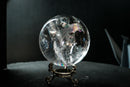 Large Water-Clear Quartz Sphere with Vivid Natural Rainbows – AAA Rainbow Generator Crystal Ball from Diamantina (95 mm | 2.3 lb) - E2D Crystals & Minerals