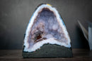 Rare Blue Lace Agate Geode with Baby Blue Galaxy Amethyst Druzy & Botryoidal Crystal Formations (7.1 lb | 3.2 kg) - E2D Crystals & Minerals