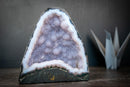 Rare Blue Lace Agate Geode with Baby Blue Galaxy Amethyst Druzy & Botryoidal Crystal Formations (3.1 Kg - 6.7 lb) - E2D Crystals & Minerals