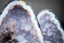 Rare Pair of Blue Lace Agate Geodes with Baby Blue Galaxy Amethyst Druzy & Botryoidal Crystal Formations (14 lb | 14 lb) - E2D Crystals & Minerals