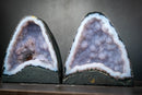 Rare Pair of Blue Lace Agate Geodes with Baby Blue Galaxy Amethyst Druzy & Botryoidal Crystal Formations (14 lb | 14 lb) - E2D Crystals & Minerals