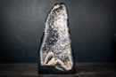 Rare Agate Geode with Snowball Botryoidal Quartz & Sparkling Druzy – Natural Amethyst Crystal Cathedral (10 Lb - 11 In) - E2D Crystals & Minerals