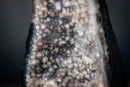 Rare Agate Geode with Snowball Botryoidal Quartz & Sparkling Druzy – Natural Amethyst Crystal Cathedral (10 Lb - 11 In) - E2D Crystals & Minerals